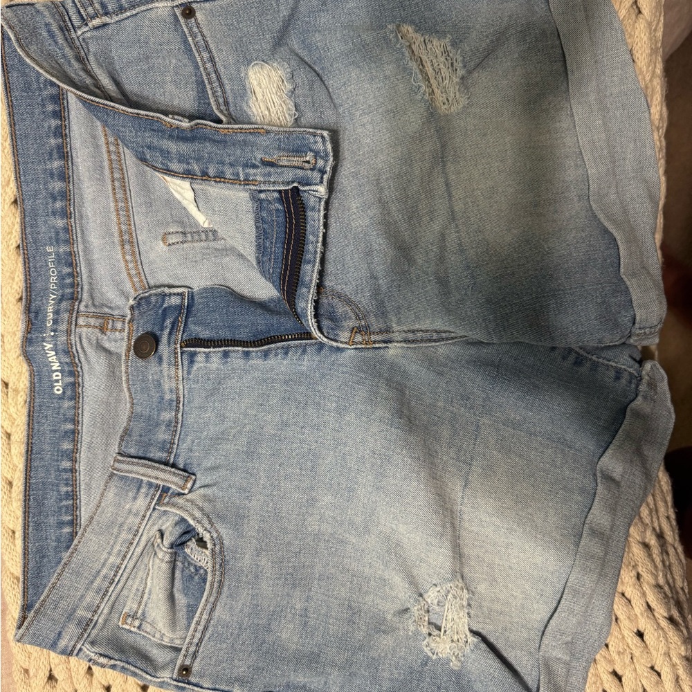 Old Navy Curvy Profile High Rise Light Blue Jeans Size 12